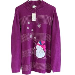 NWT CJ Bank Winter Snowman Sweater Size 2X
